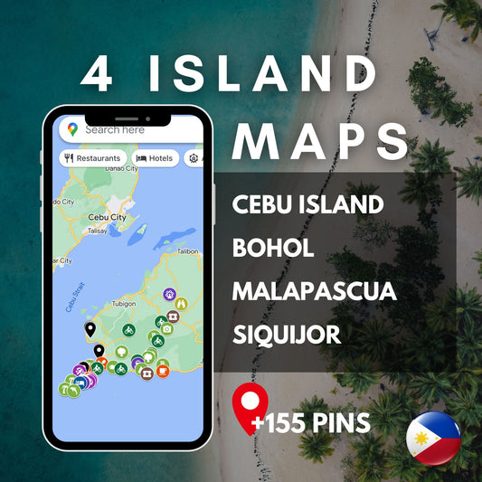 4er Bundle: Bohol, Siquijor, Cebu, Malapascua | Reise-Guide (E-Book) & Reise-Map
