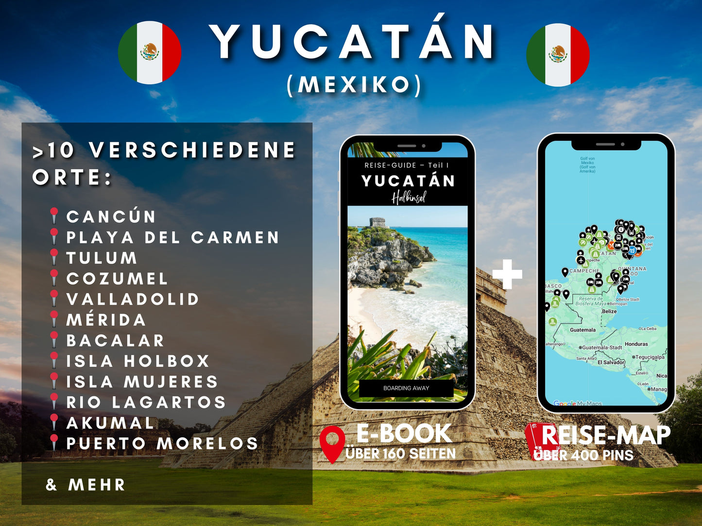 YUCATÁN | Reise-Guide (E-Book) & Reise-Map
