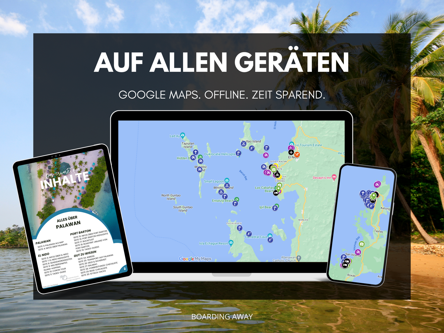 Palawan: El Nido + Port Barton | Reise-Guide (E-Book) & Reise-Map