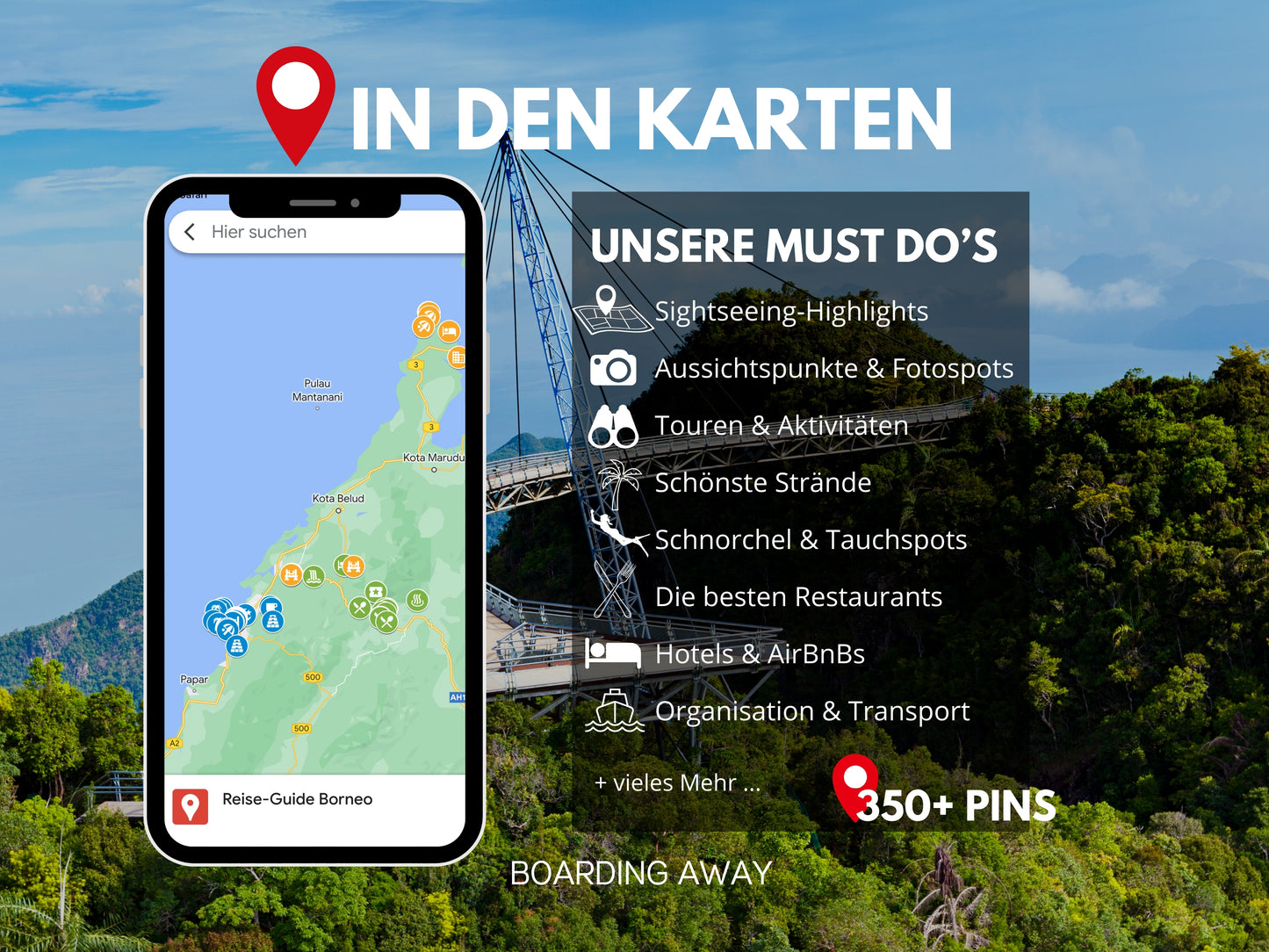 MALAYSIA (+ BORNEO) | Reise-Guide (E-Book) & Reise-Map