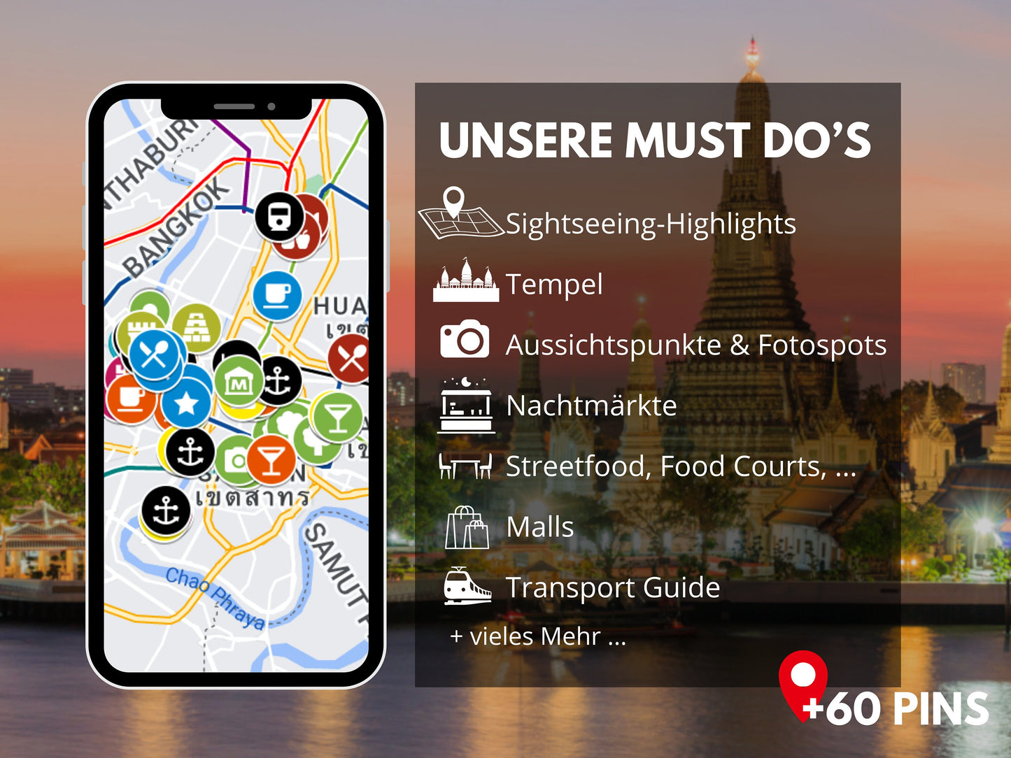 Bangkok | Reise-Guide (E-Book) & Reise-Map