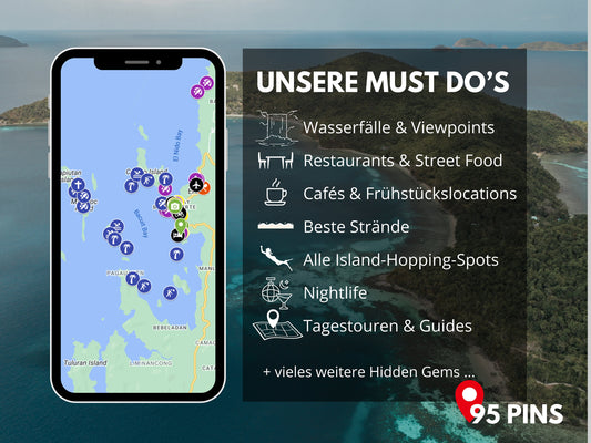 Palawan: El Nido + Port Barton | Reise-Guide (E-Book) & Reise-Map