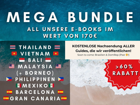Mega Bundle (Thailand, Bali, Vietnam, Malaysia, Philippinen, Mexiko, Barcelona, Gran Canaria, Bonus: Borneo)
