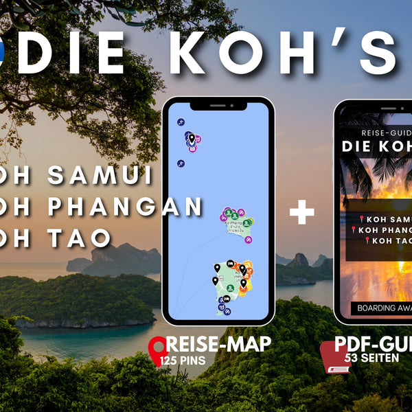 3er Bundle: Koh Samui, Koh Phangan & Koh Tao | Reise-Guide (E-Book) & Reise-Map